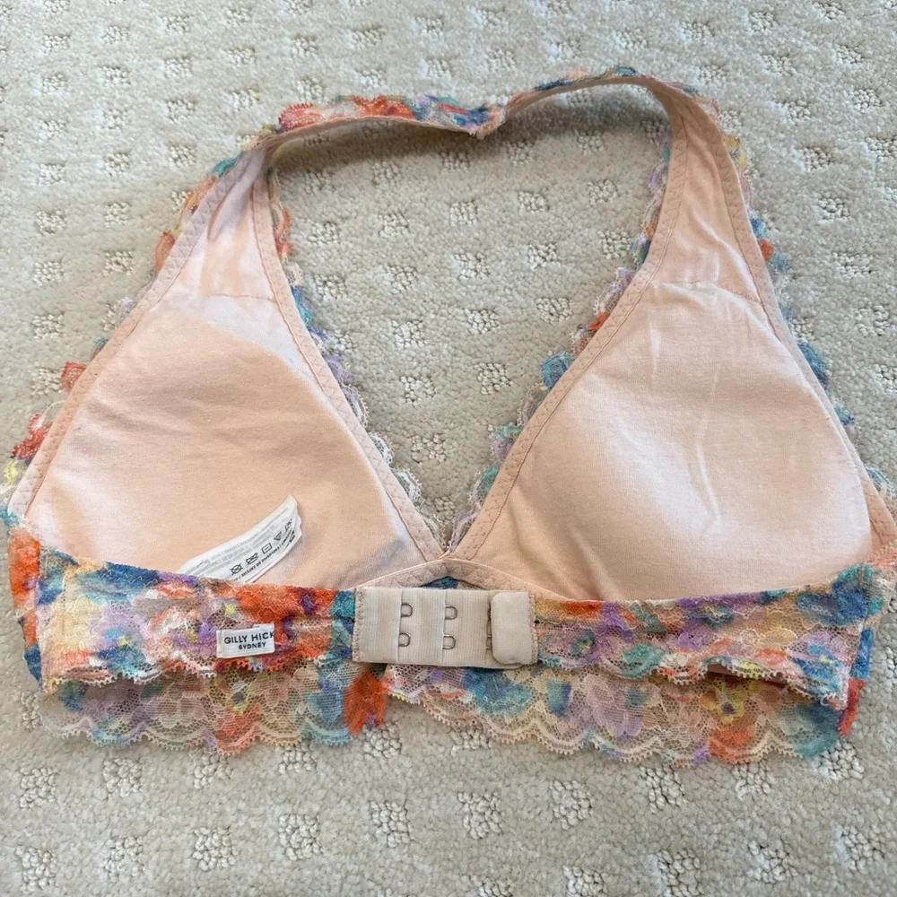 Gilly Hicks Sydney Floral Lace Halter Bralette Size Small - Picture 3 of 4